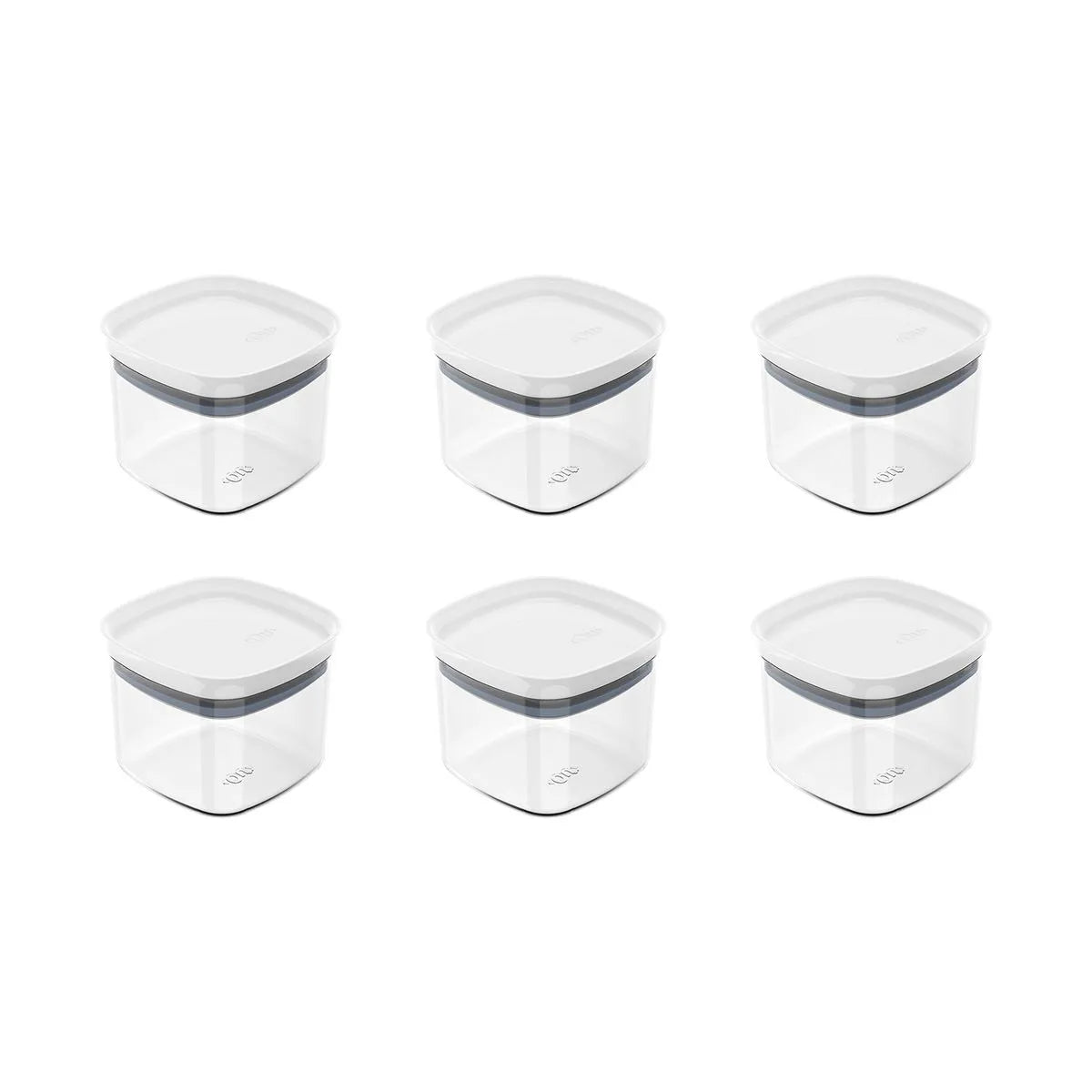 Kit de potes herméticos Ou 6 peças 450 ml Linha Block