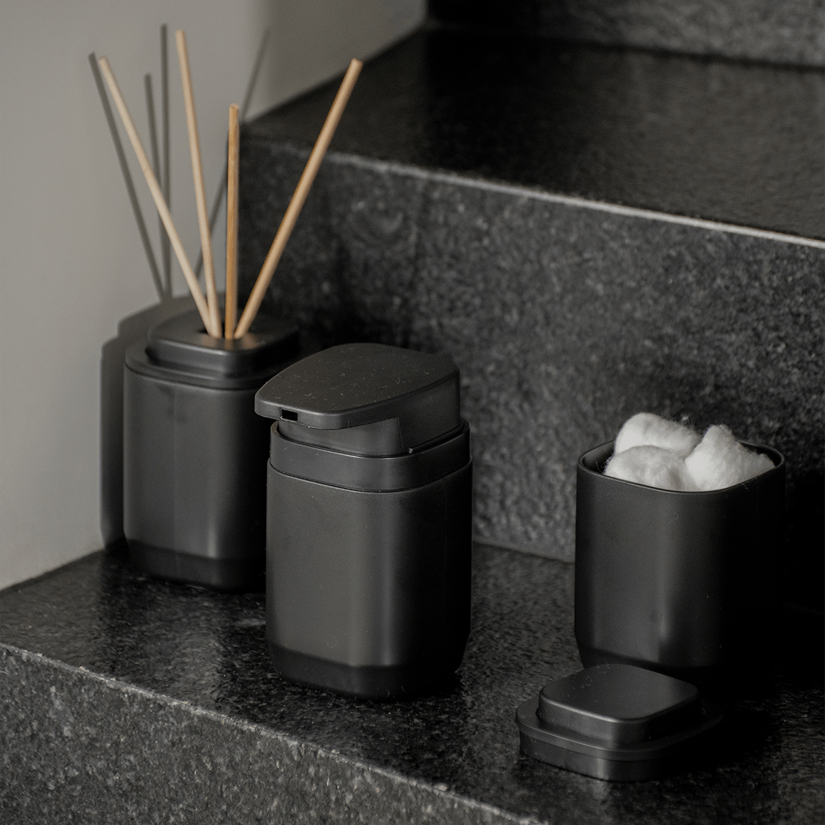 Kit de banheiro Completo com lixeira de pedal Ou 5 peças Linha Aura