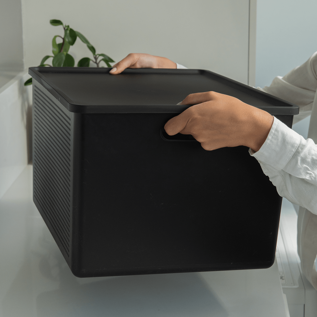 Cesto com Tampa Ou 32L Linha Flow - Ou