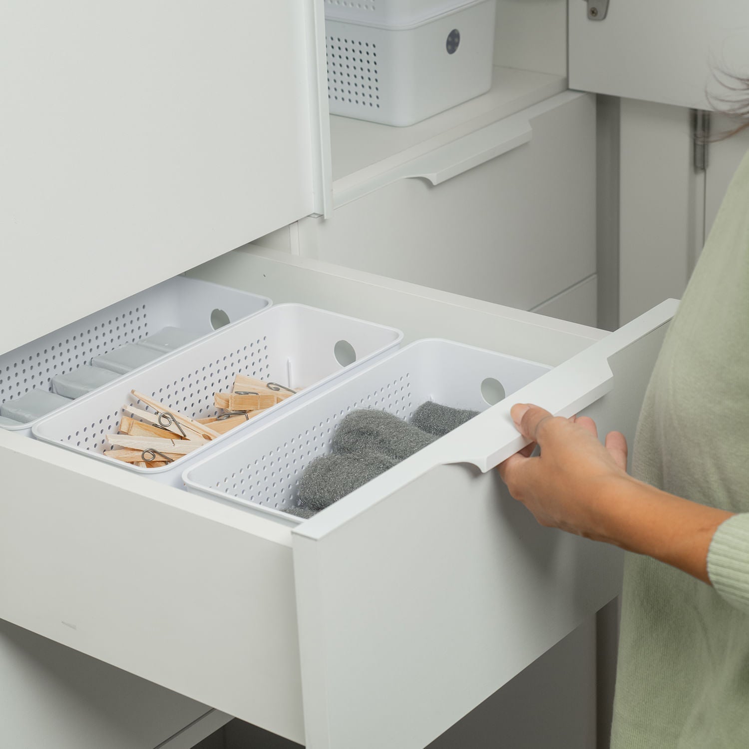 Cestos organizadores Ou dentro da gaveta