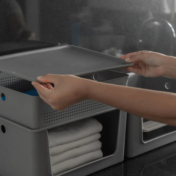 Cesto Ou 8,2L com tampa Linha Flow - Ou