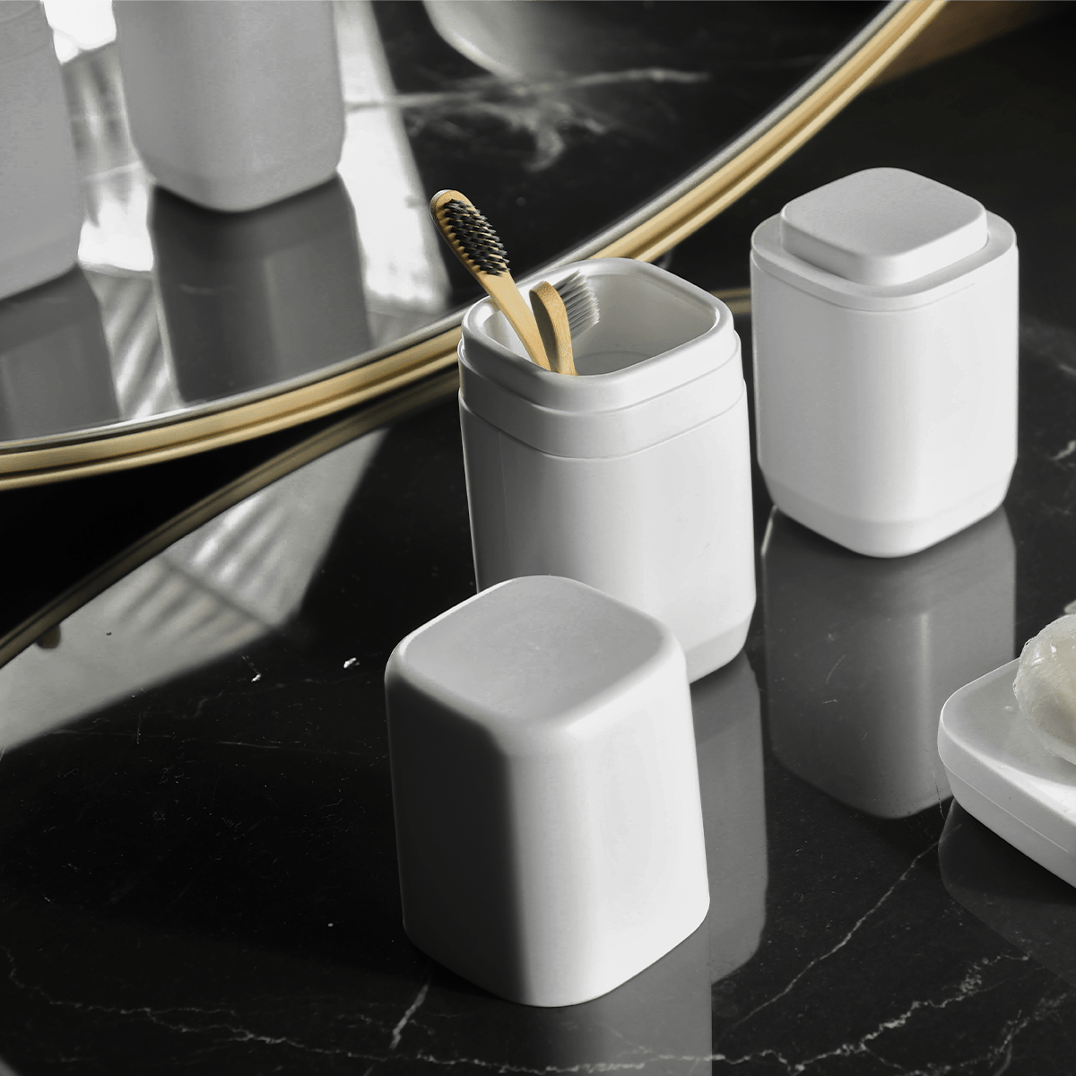 Kit de acessórios de bancada Ou 3 peças Linha Aura - Ou