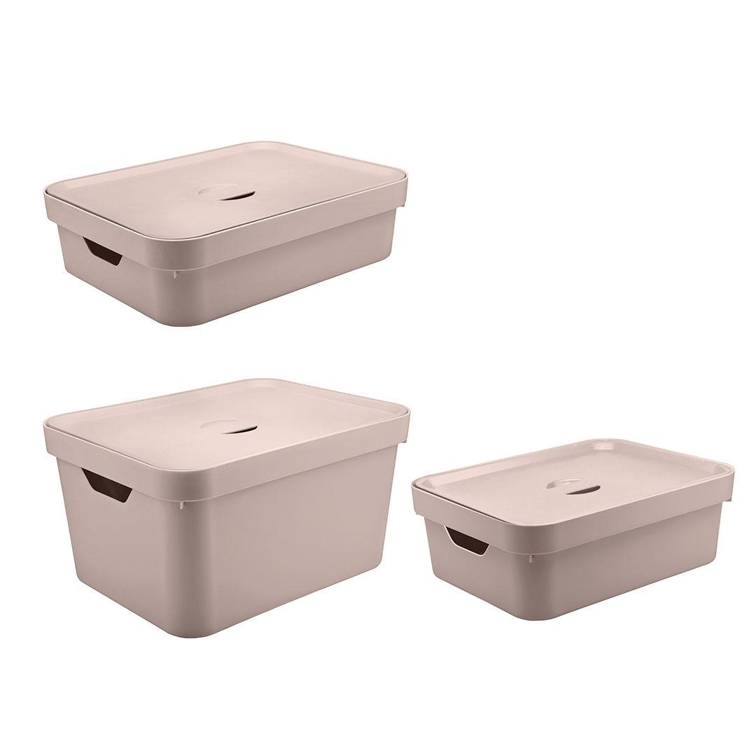 Kit de Caixa Organizadora Ou 3 Peças Linha Cube - Ou