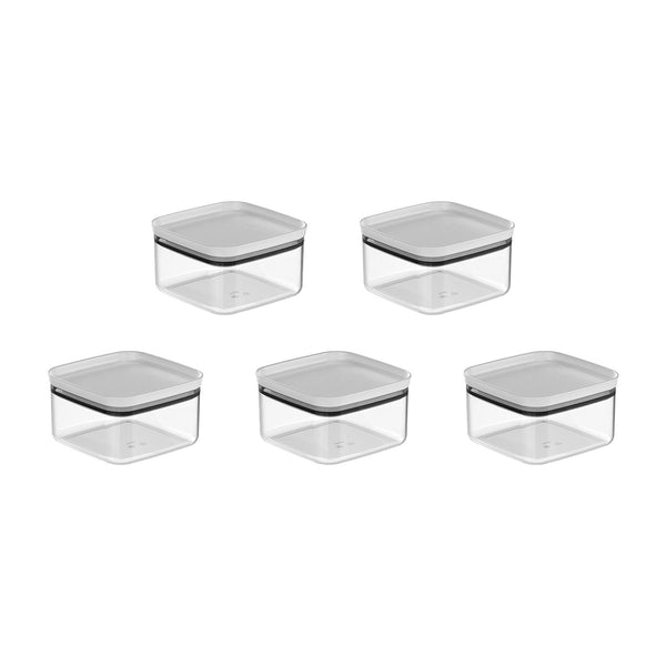 Kit de potes herméticos Ou 5 peças 1L Linha Block - Ou