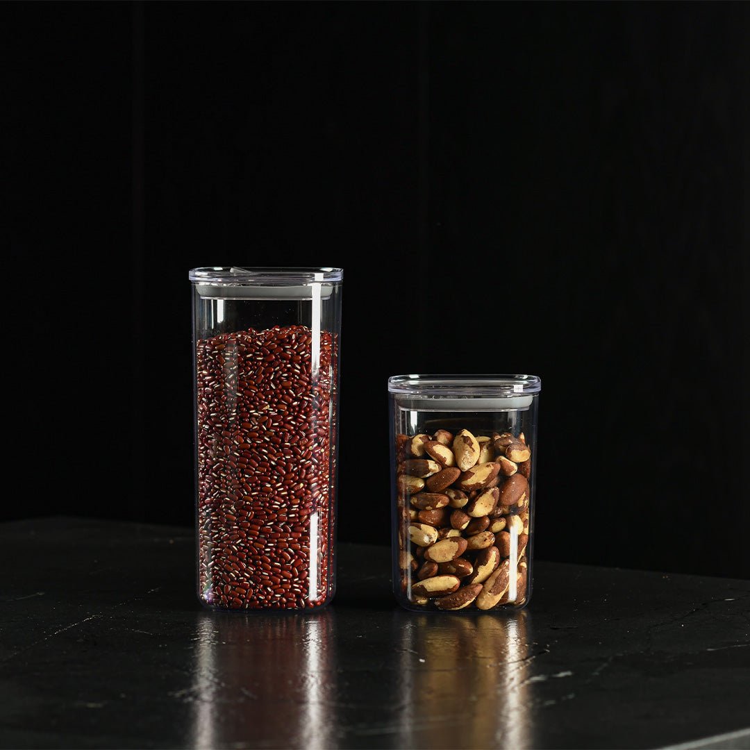 Kit de Potes Herméticos Ou Quadrados 2 Peças Linha Duo Lock - Ou