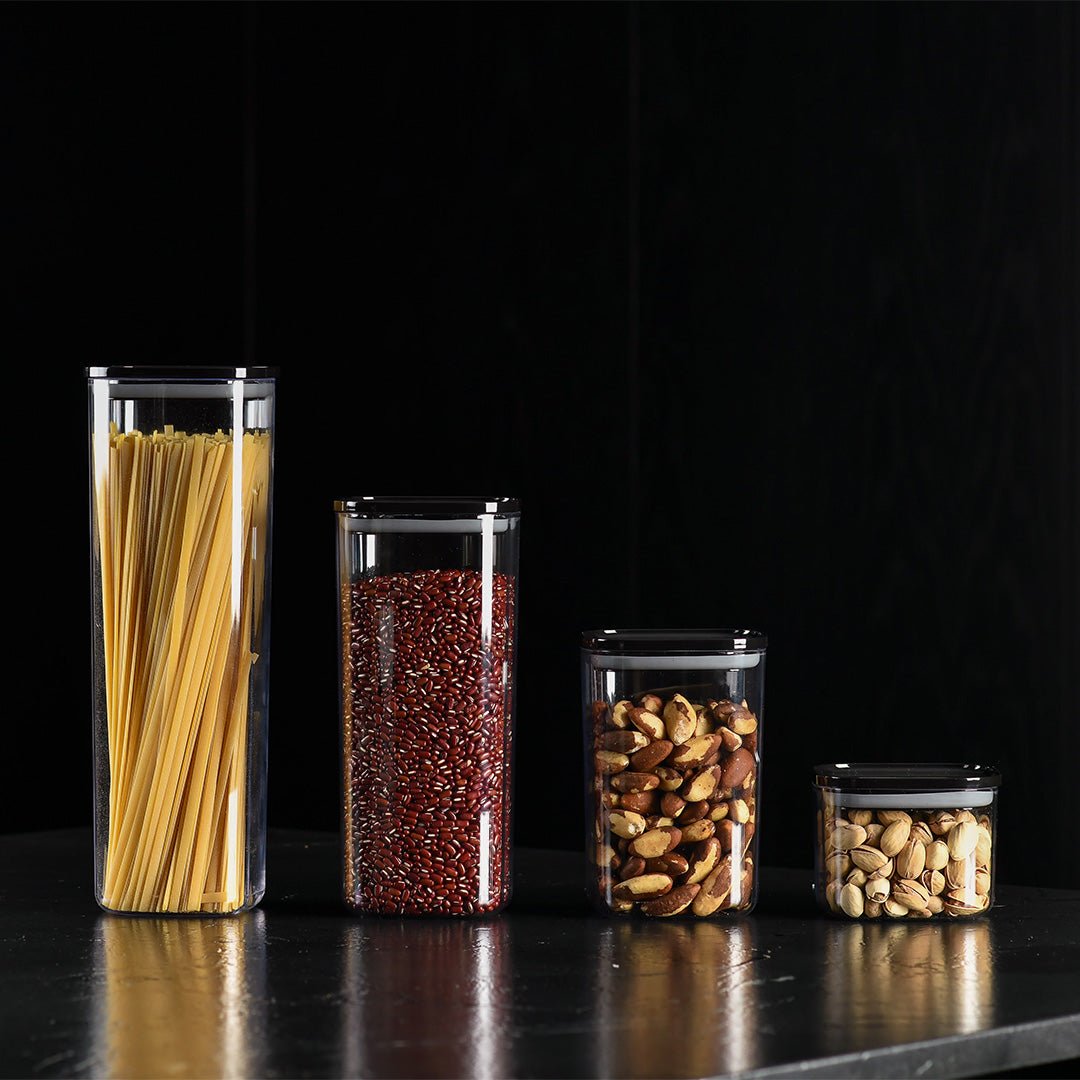 Kit de Potes Herméticos Ou Quadrados 4 Peças Linha Duo Lock - Ou