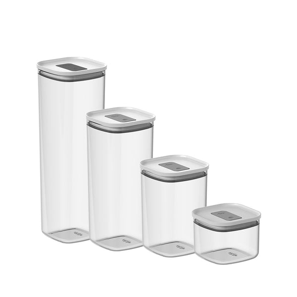 Kit de Potes Herméticos Ou Quadrados 4 Peças Linha Duo Lock - Ou