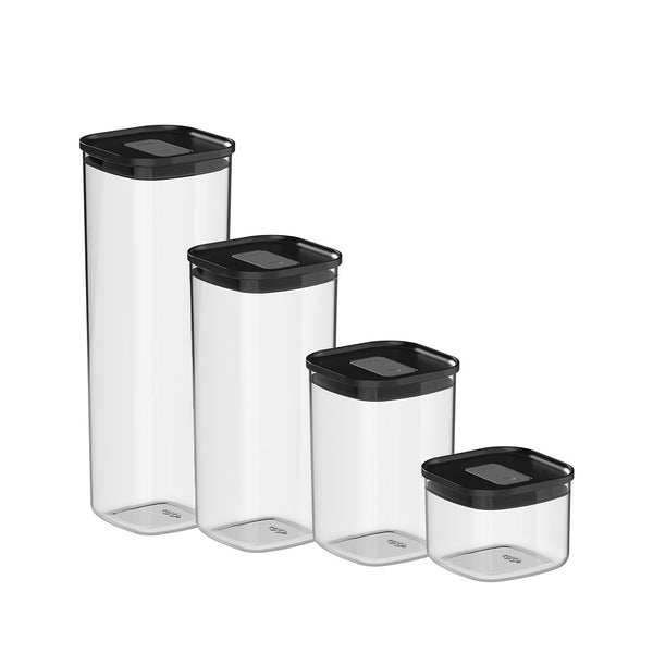Kit de Potes Herméticos Ou Quadrados 4 Peças Linha Duo Lock - Ou