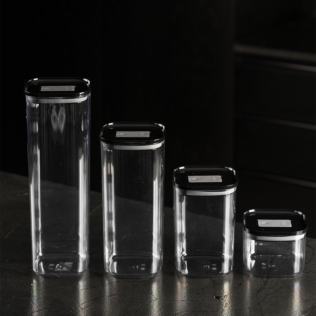 Kit de Potes Herméticos Ou Quadrados 4 Peças Linha Duo Lock - Ou