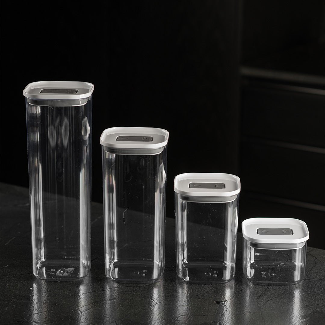 Kit de Potes Herméticos Ou Quadrados 4 Peças Linha Duo Lock - Ou