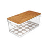 Organizador de ovos com tampa de bambu Ou 36un Linha Clear Fresh