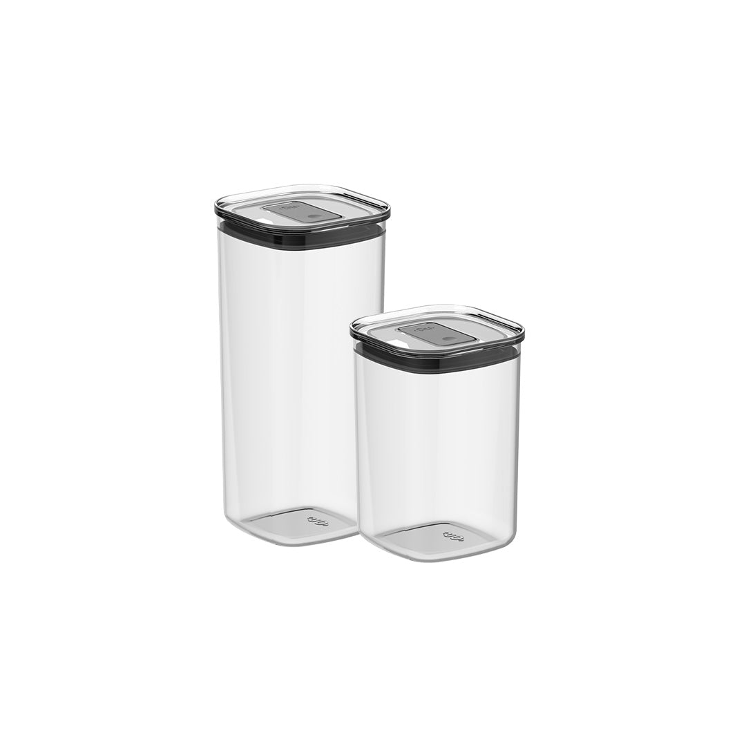 Kit de Potes Herméticos Ou Quadrados 2 Peças Linha Duo Lock