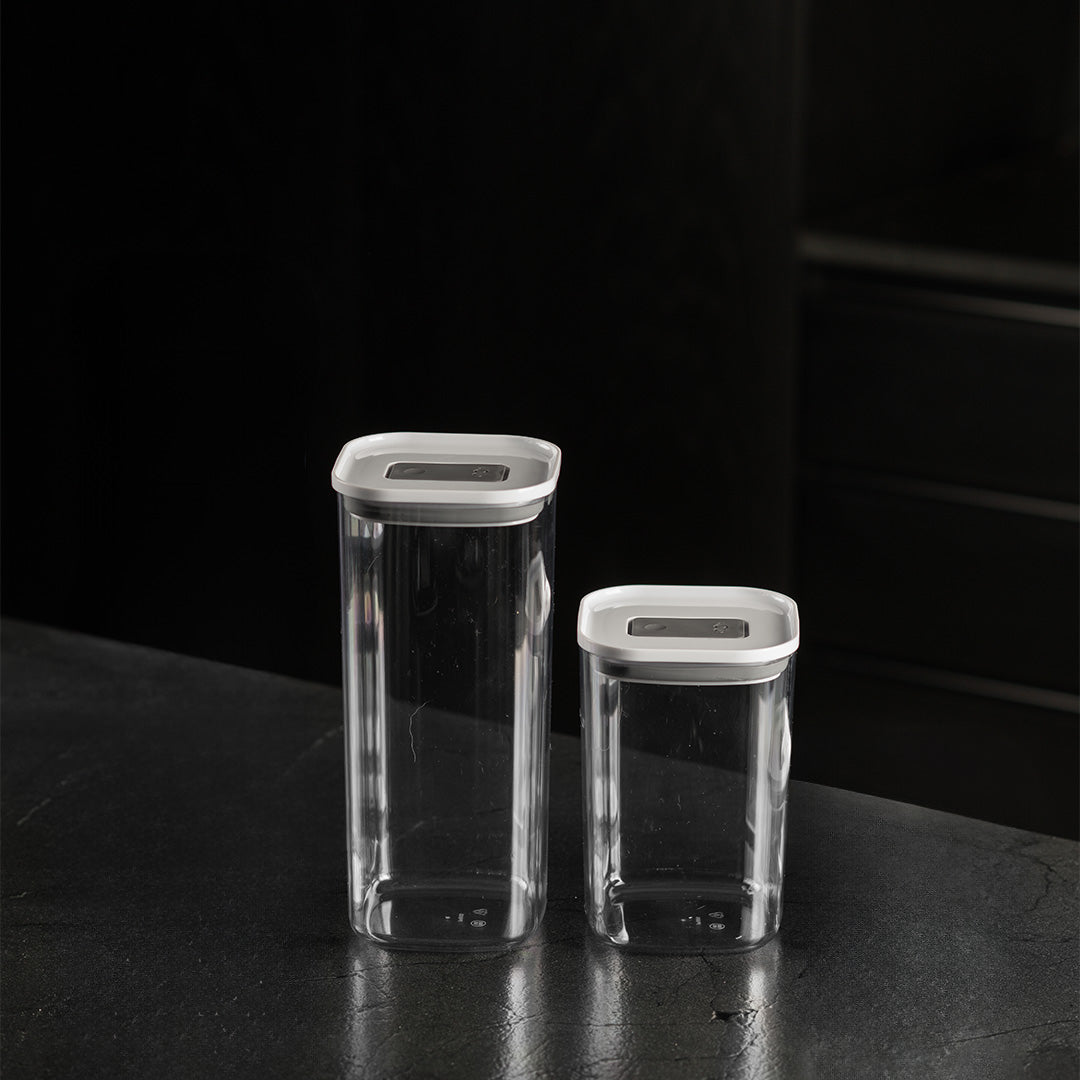 Kit de Potes Herméticos Ou Quadrados 2 Peças Linha Duo Lock