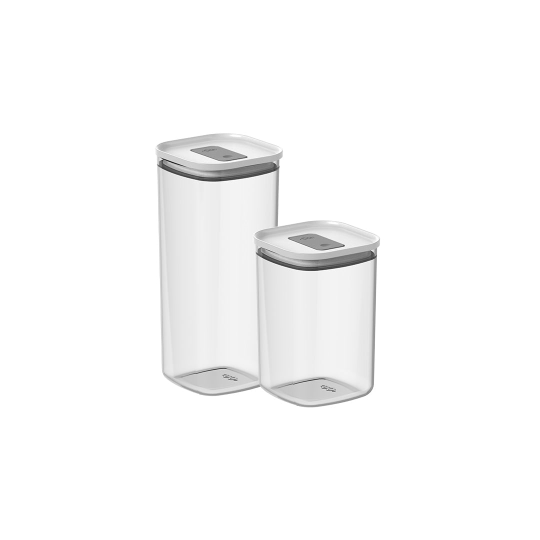 Kit de Potes Herméticos Ou Quadrados 2 Peças Linha Duo Lock