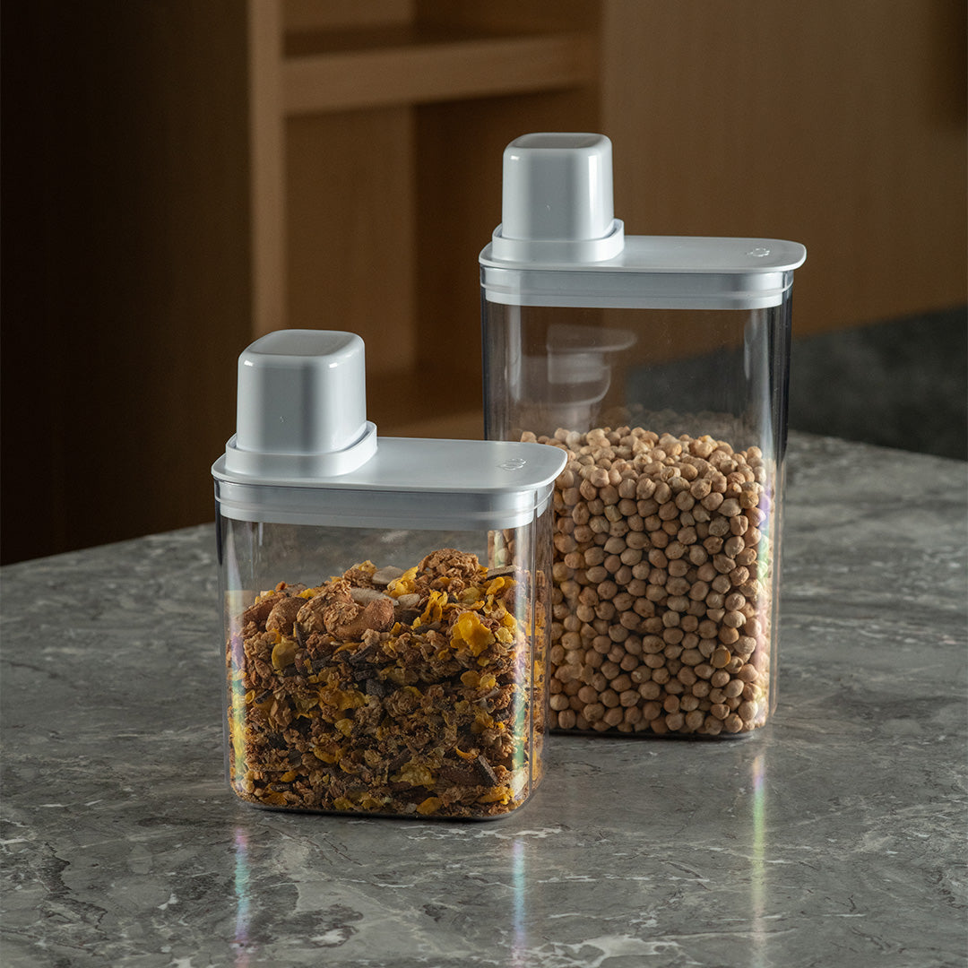 Kit de Potes Herméticos Para Mantimentos com Medidor Ou Linha Drop