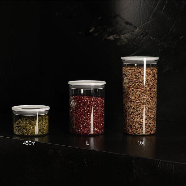 Pote Hermetico Redondo 1L Duo Lock - Ou