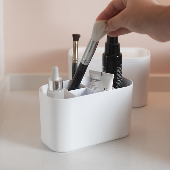 Como organizar maquiagem no banheiro - Ou