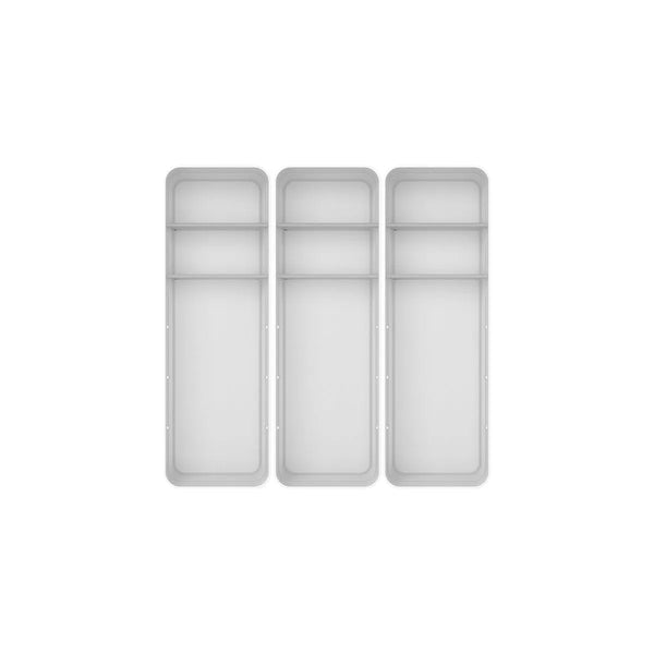 Kit de organizador de gavetas com 2 divisórias Ou 3 peças Linha Logic