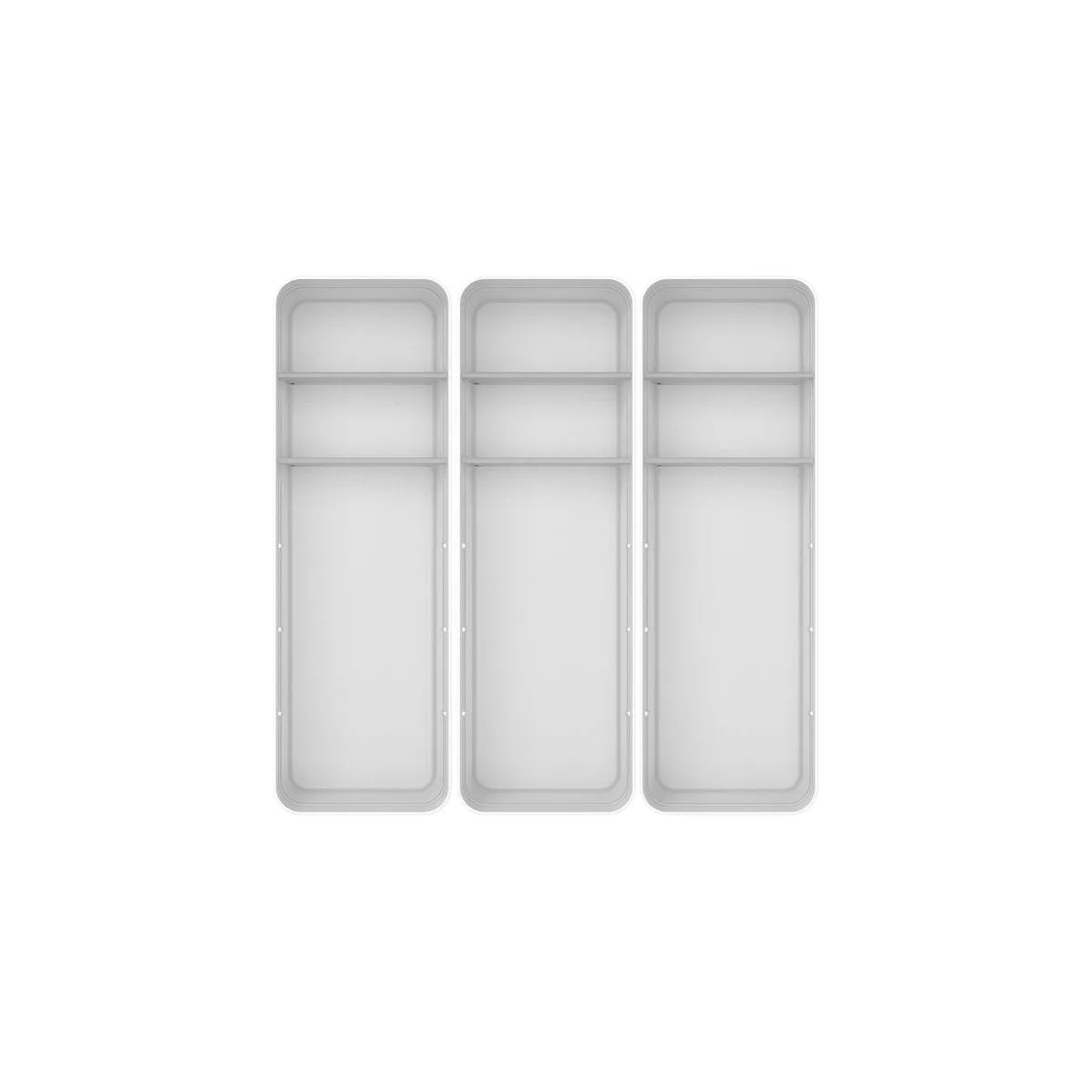Kit de organizador de gavetas com 2 divisórias Ou 3 peças Linha Logic