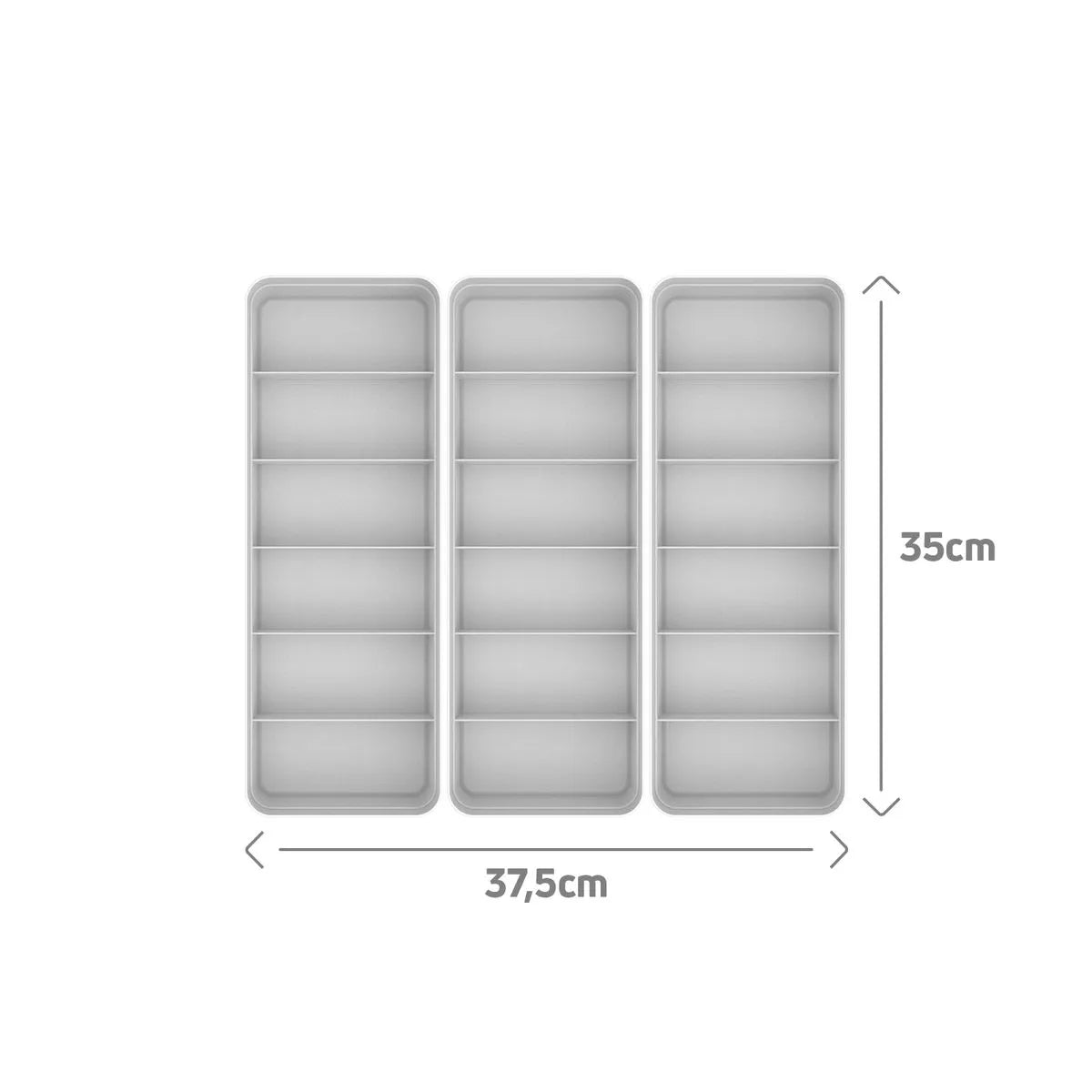 Kit de colmeia organizadora Ou 3 peças 35x12,5x7,5 Linha Logic