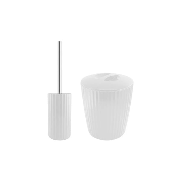 Conjunto para banheiro 2 peças Ou Linha Groove - Branco