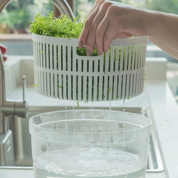 Kit organizador e secador de saladas Ou 5,5L Linha Clear Fresh