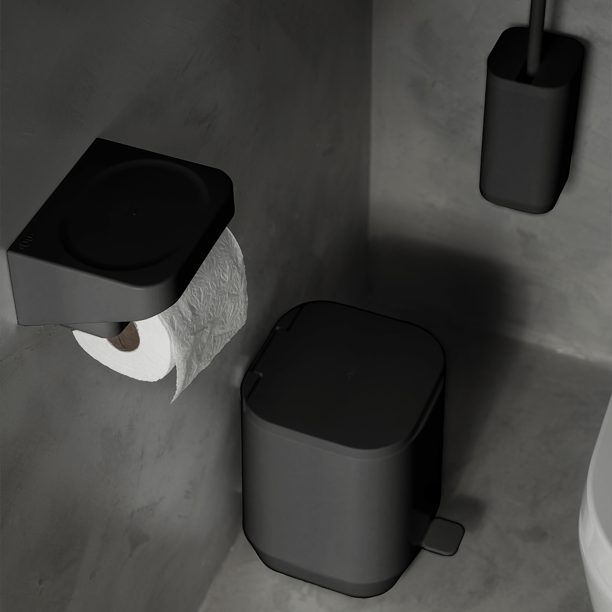 Kit de banheiro com lixeira de pedal Ou 3 peças Linha Aura