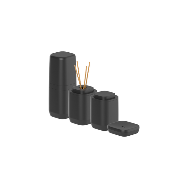 Kit de acessórios de bancada com saboneteira Ou 4 peças Linha Aura