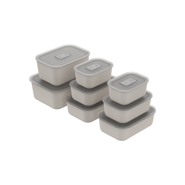 Kit Completo de Potes Herméticos Para Marmita Ou 8 Peças Linha Move Lock