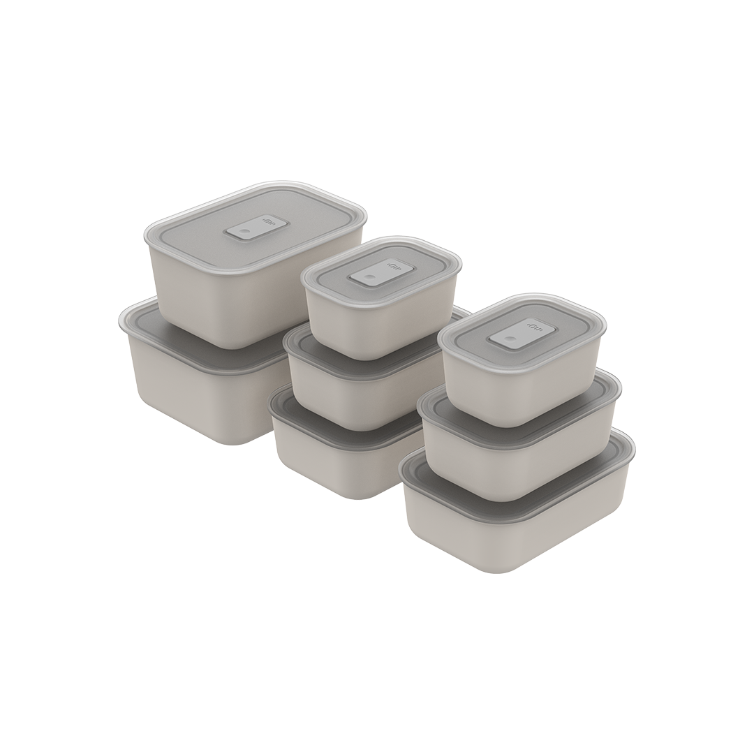 Kit Completo de Potes Herméticos Para Marmita Ou 8 Peças Linha Move Lock