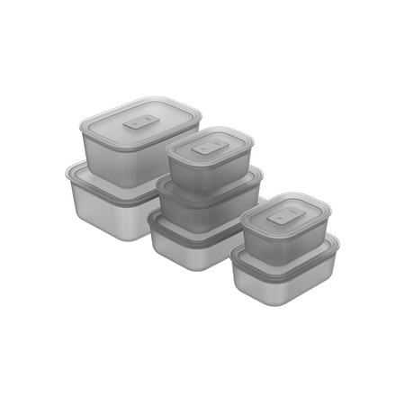 Kit Potes Herméticos Para Marmita Ou 7 Peças Linha Move Lock