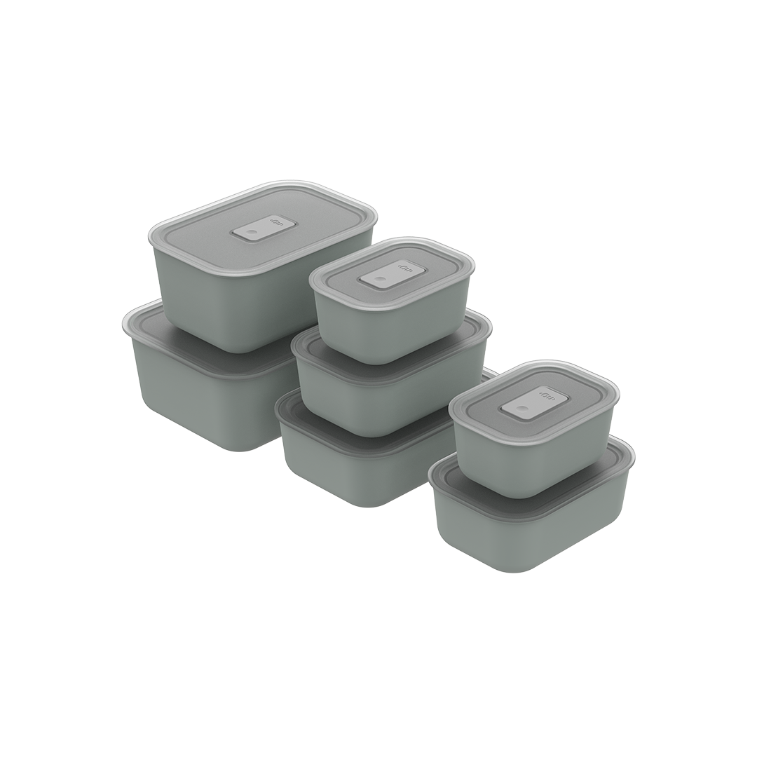 Kit Potes Herméticos Para Marmita Ou 7 Peças Linha Move Lock