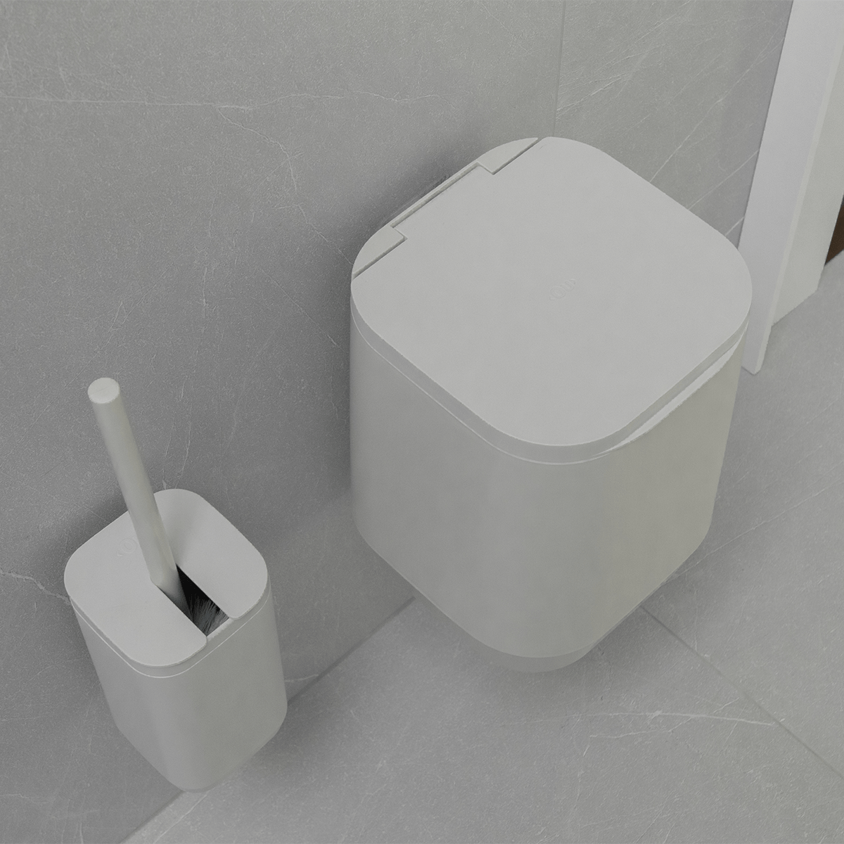 Kit de banheiro com lixeira de piso/parede Ou 2 peças Linha Aura