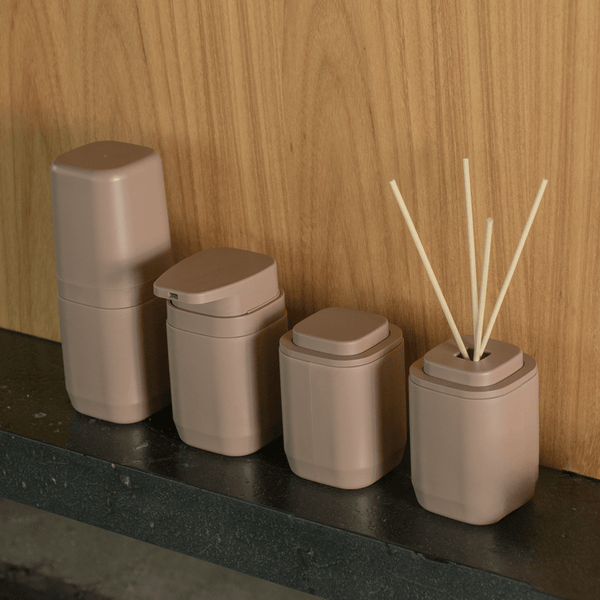 Kit de banheiro Completo com lixeira de piso/parede Ou 5 peças Linha Aura
