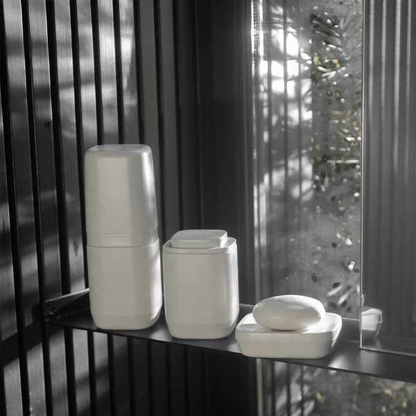 Kit de acessórios de bancada com saboneteira Ou 3 peças Linha Aura