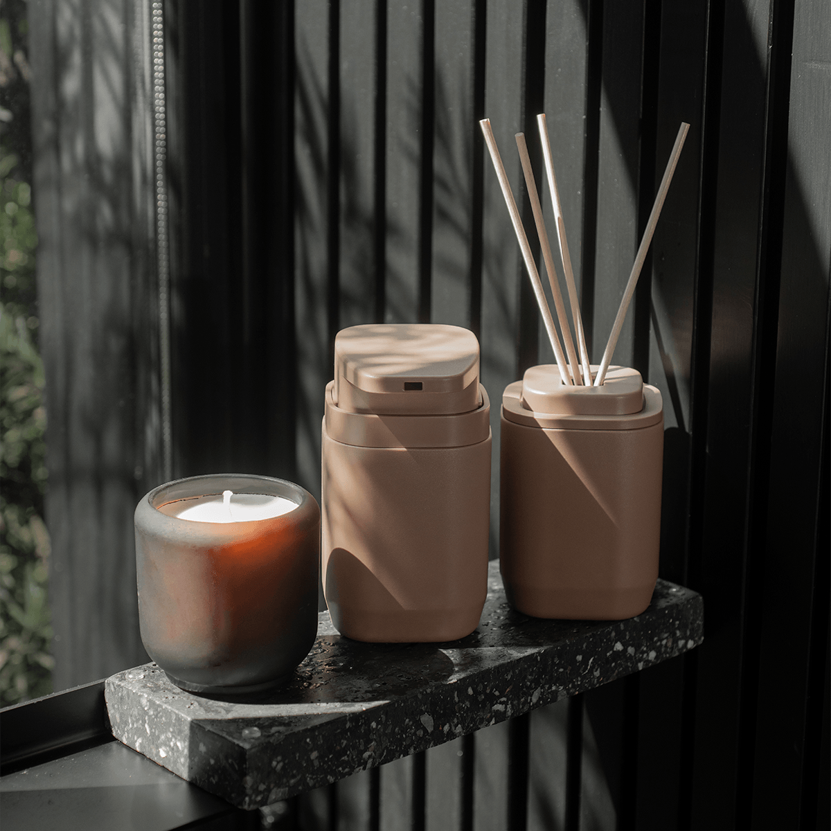 Kit de acessórios de bancada com porta sabonete líquido Ou 3 peças Linha Aura