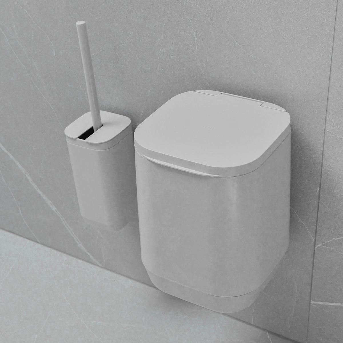 Kit de banheiro com lixeira de piso/parede Ou 2 peças Linha Aura