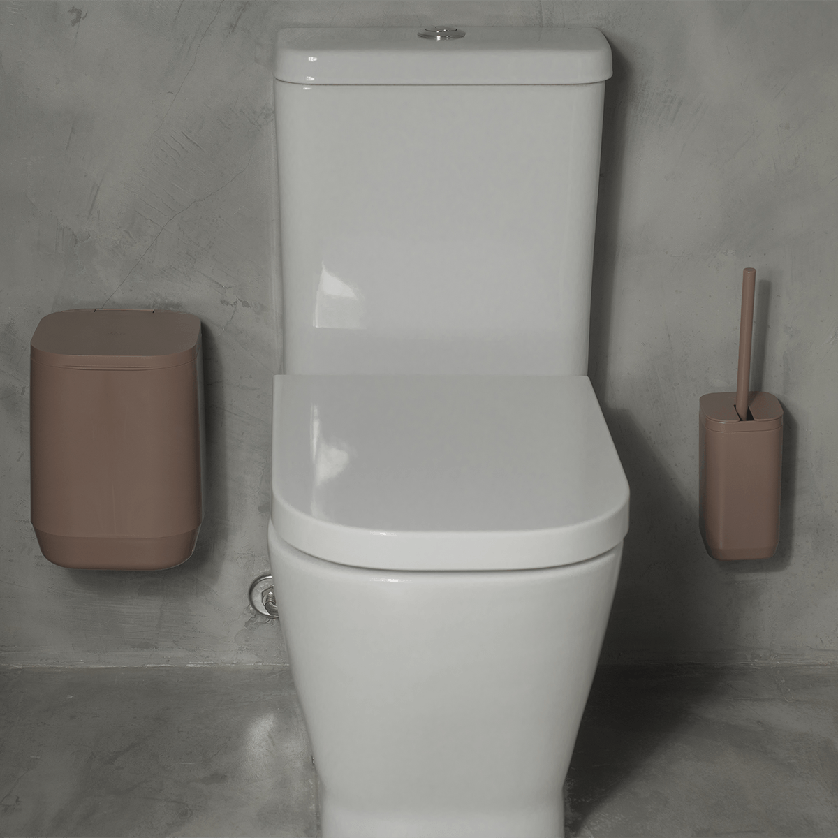 Kit de banheiro Completo com lixeira de piso/parede Ou 5 peças Linha Aura