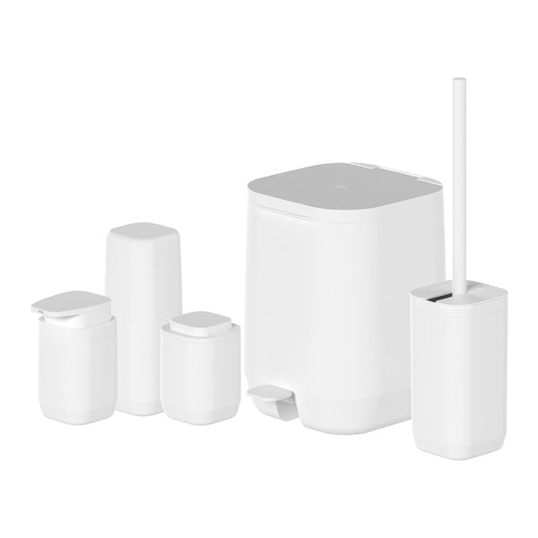 Kit de banheiro Completo com lixeira de pedal Ou 5 peças Linha Aura