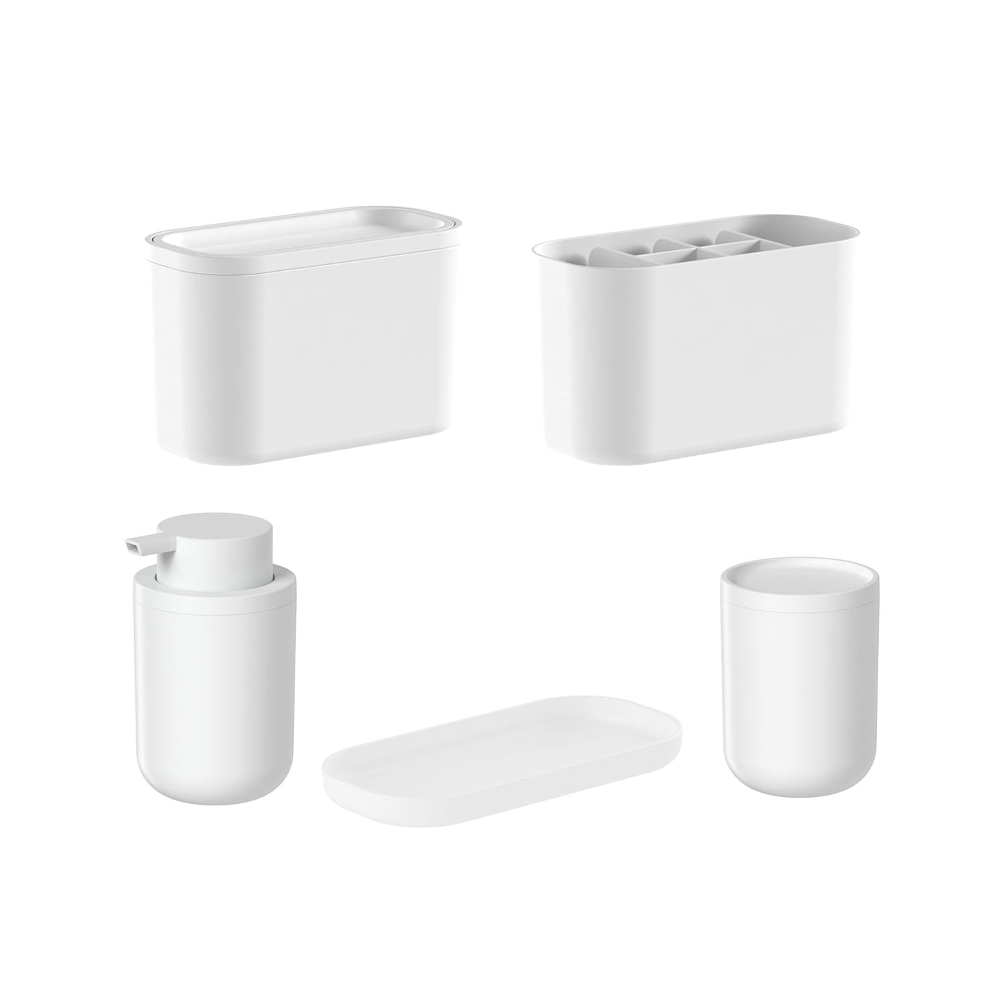 Kit de acessórios de bancada para banheiro Ou 5 peças Linha Bold