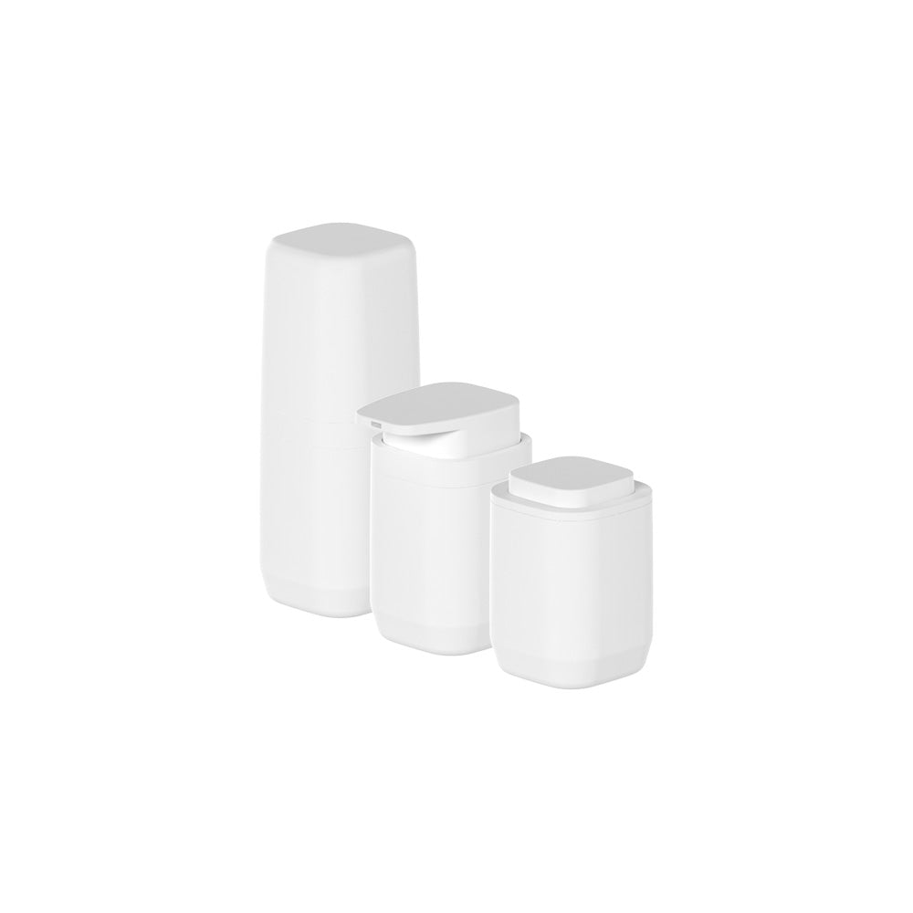 Kit de acessórios de bancada com porta sabonete líquido Ou 3 peças Linha Aura
