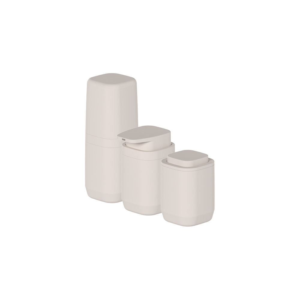 Kit de acessórios de bancada com porta sabonete líquido Ou 3 peças Linha Aura