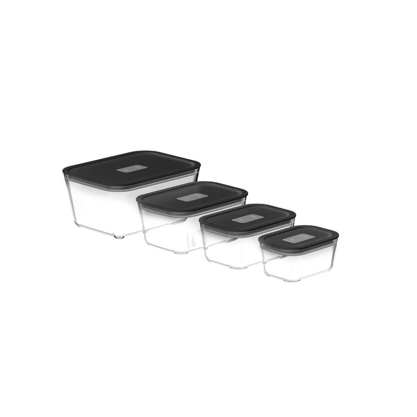 Kit de potes de vidro hermético Ou 4 peças Linha Fresh Lock