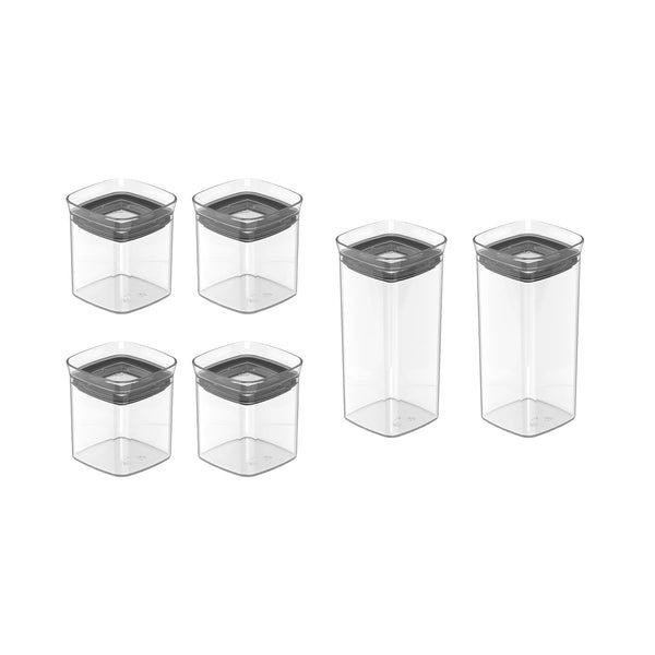 Kit de potes herméticos modular Ou 6un Linha Block