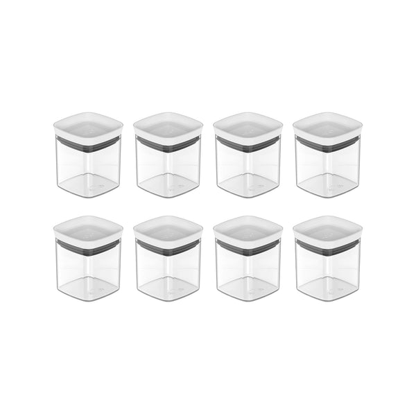 Kit de potes herméticos Ou 8 peças 150ml Linha Block