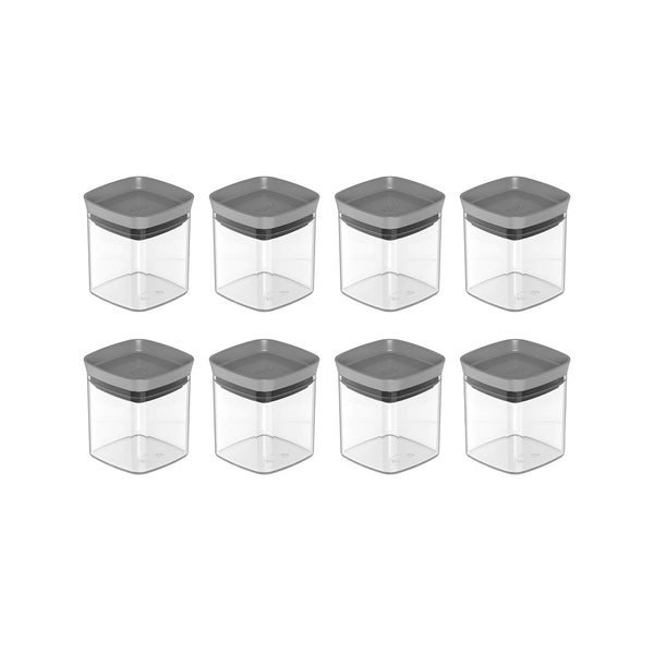 Kit de potes herméticos Ou 8 peças 150ml Linha Block
