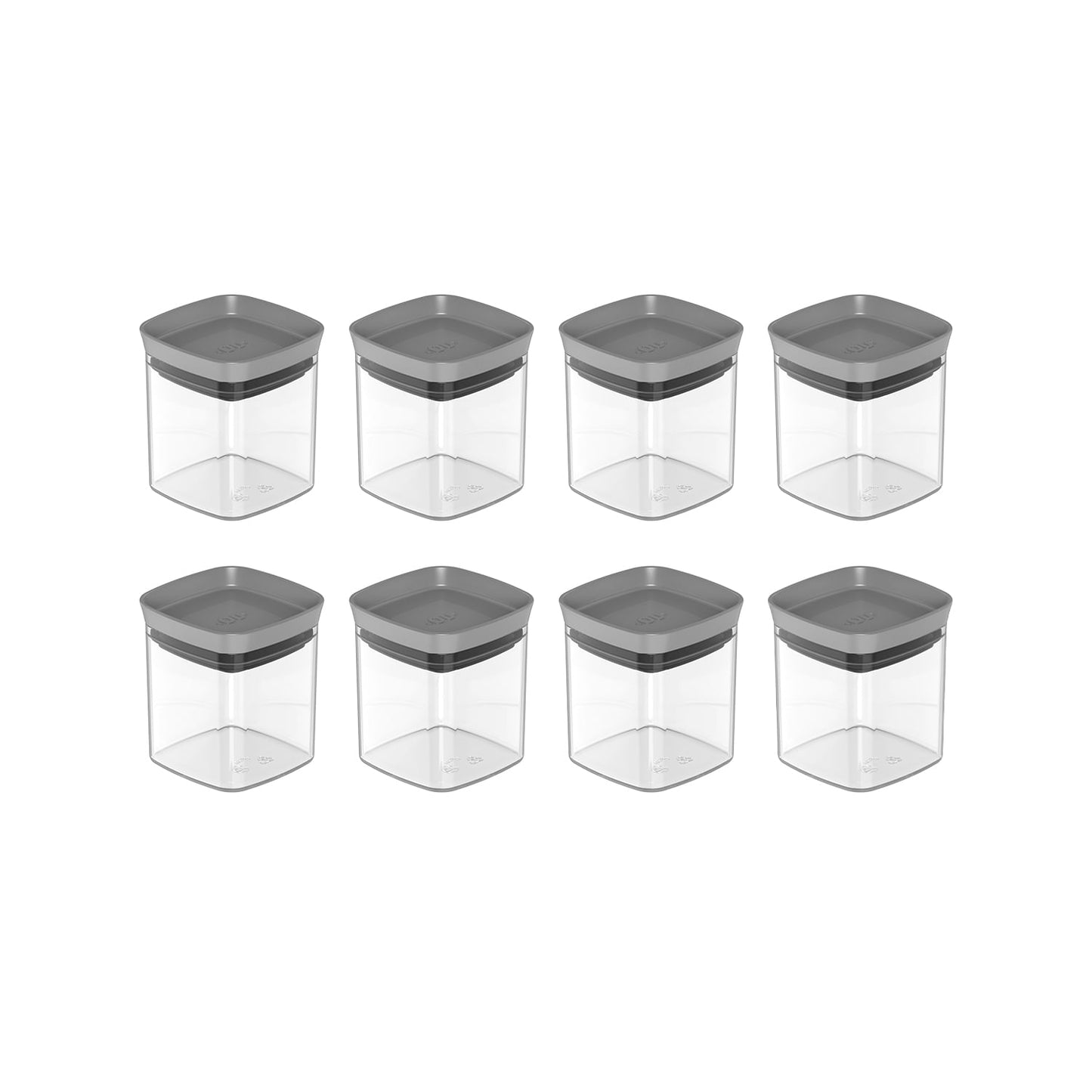 Kit de potes herméticos Ou 8 peças 150ml Linha Block