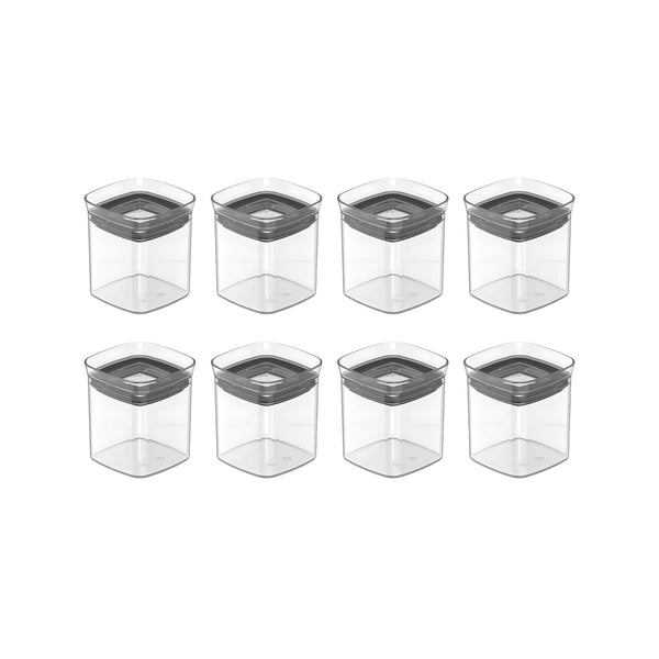 Kit de potes herméticos Ou 8 peças 150ml Linha Block