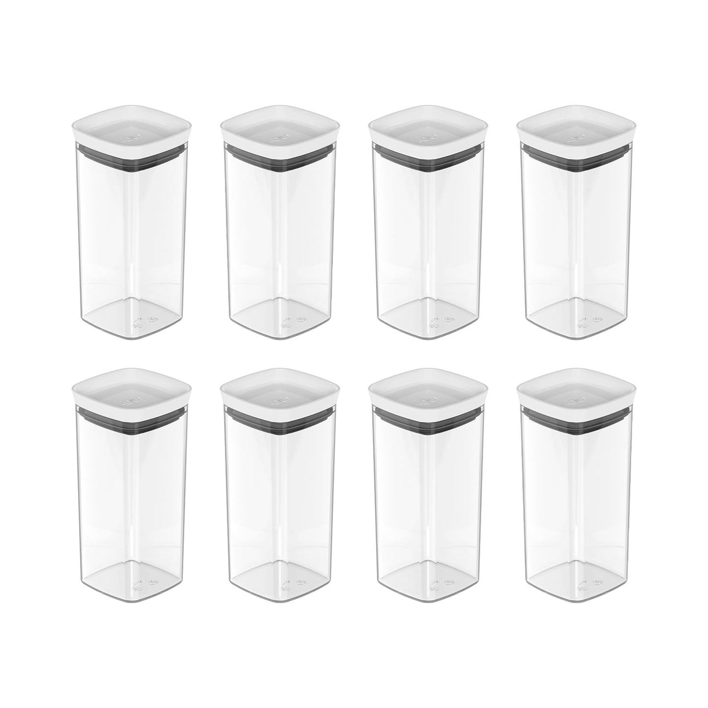 Kit de potes herméticos Ou 8 peças 340ml Linha Block