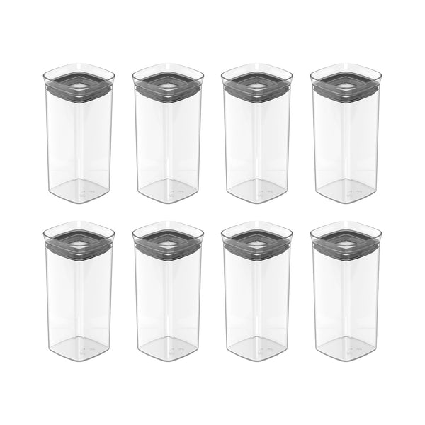 Kit de potes herméticos Ou 8 peças 340ml Linha Block